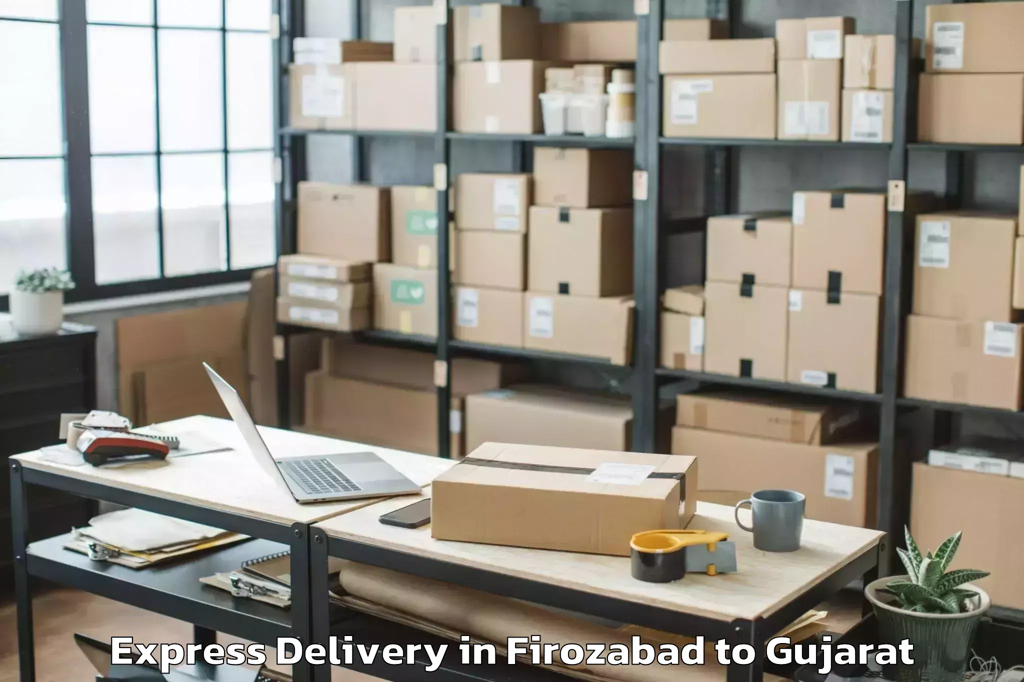 Professional Firozabad to Swarnim Gujarat Sports Univers Express Delivery